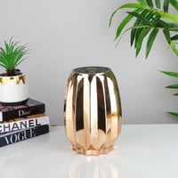 فازة زجاج ذهبي مقاس 20سم