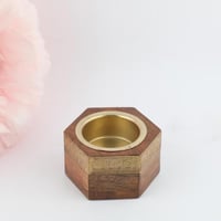 مبخرة خشب سداسي مقاس 11*7سم