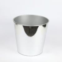 مركن بلاستيك مقوي فضي مقاس 25*27 سم