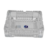 طفاية سجائر زجاج مربع سميك شفاف