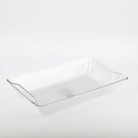 صحن تقديم اكريليك مستطيل شفاف مقاس 30*19*5سم