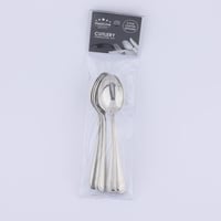 طقم ملاعق حلاء استيل 6 حبة فضي