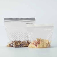 كيس حفظ بسحّاب, رمادي/أبيض 25 كيس 2.5 لتر