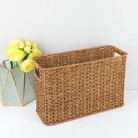 سلة خوص بمقابض مستطيل مقاس 38.5*15*25 سم