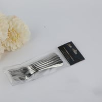 طقم شوك استيل 6 حبة فضي