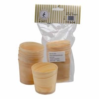 كوب حلا خشبي 6 سم 8 حبة