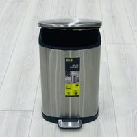 سطل نفايات استيل 12 لتر بدعاسة