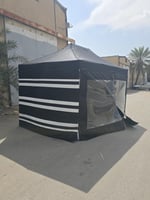 مضله سداسي مع الرواق اسود مخطط pvc