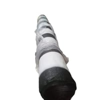 شبك ظل مخطط ابيض واسود 150 جرام 2*50 متر 90%