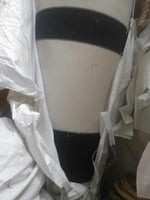 قماش مخطط ابيض 18 ملي 1*50 متر