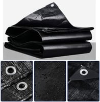 شراع اسود ساده ضد الماء 200 جرام المقاس بالياردة