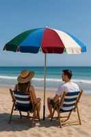 مضلة مدوره ملونه تايلندي 2*2 متر