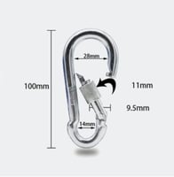 خطاف لاصق من الستانلس ستيل مع قفل صامولة من يووين....