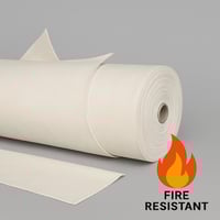 قماش مقاوم للحريق ابيض 1.5*50 متر