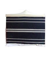 مضلة المنيوم اسود خط ابيض مع الرواق واجهه شفاف