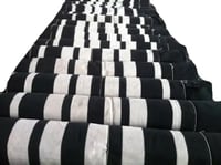 قماش مخطط اسود 18 مل 1.50*50 متر