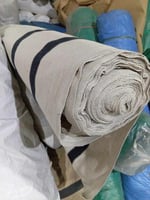 قماش مخطط ابيض 18 ملي 1*50 متر