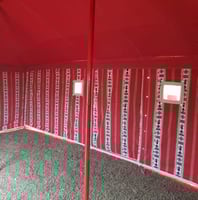 خيام النجوم ابيض 6*10 يارده ثلاثه غاظ سمك 30