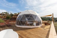 خيام دوم مبطن قبه دائرية نصف شفافة قطر