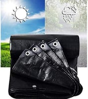 شراع اسود ساده ضد الماء 200 جرام المقاس بالياردة