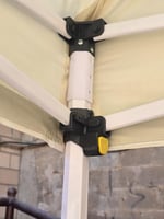 مضله سداسي مع الرواق ابيض مخطط pvc