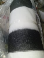 شبك ظل مخطط ابيض واسود 150 جرام 2*50 متر 90%