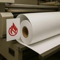 بي في سي PVC ابيض بلاك اوت مقاوم للحريق 850 جرام 2...