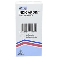 انديكاردين 40 مجم، في حالات الضغط المرتفع - 50 قرص