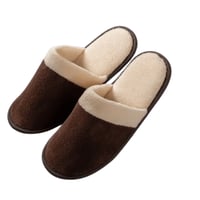 سليبر فندقي فاخر ناعم بلون بني مع بطانة مريحة