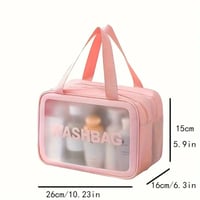 شنطة منظم المكياج ومستحضرات التجميل وردي