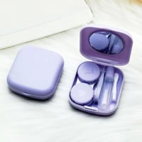 حافظة عدسات بلاستيك محمولة مجموعة تخزين مدمجة للعد...