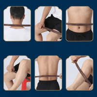 عصا تدليك خشبية للجسم بـ 19 خرزة، أداة مساج متعددة...