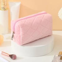 شنطة مكياج وردي منظم لطيف للفرش ومستحضرات التجميل...