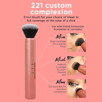 فرشاة مكياج ريل تكنيك 3 في1 كوستوم كومبليكشن بآلية...