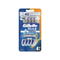 جيليت بلو 3 مكائن حلاقه 3 شفرات 4 قطع