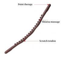 عصا تدليك خشبية للجسم بـ 19 خرزة، أداة مساج متعددة...