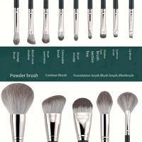 مجموعة فرش مكياج 14 قطعة من المكياج الاحترافي المخ...