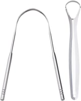 طقم قطعتين من منظف اللسان الستانلس للعناية بالفم