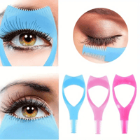 اداة فرشاة الرموش قطعتين 3 في 1، لوضع الرموش التجم...