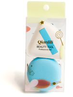 اسفنجة مكياج ازرق فاتح باكيت حبتين