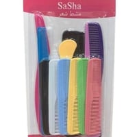مجموعة طقم مشط شعر ملون من ساشا