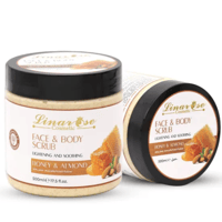 لينا روز صنفرة للوجه والجسم بالعسل واللوز 500 مل