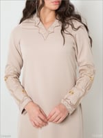 جلابية الدرعية مع وشاح - بيج