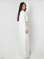 جاكيت الخزامى مع فستان - أبيض