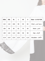 فستان السديم أسود بوشاح أبيض أنيق