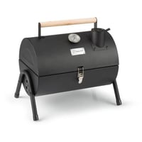 شواية باربكيو سموكر متنقلة باللون الأسود مع ميزان...