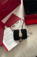 ساعة كارتييه ذهبي فضي