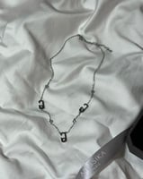 سلسال مسيكا مع حلق فضي