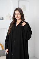 عبايه كلوش راقيه بتدخيله ازرار اماميه كم ضيق