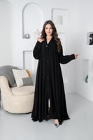 عبايه كلوش راقيه بتدخيله ازرار اماميه كم ضيق